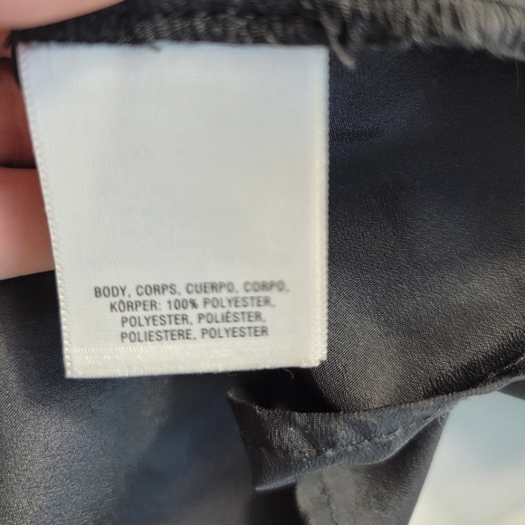 Maeve Anthropolgie off the shoulder Top Small over sized black silky blouse - Picture 6 of 9